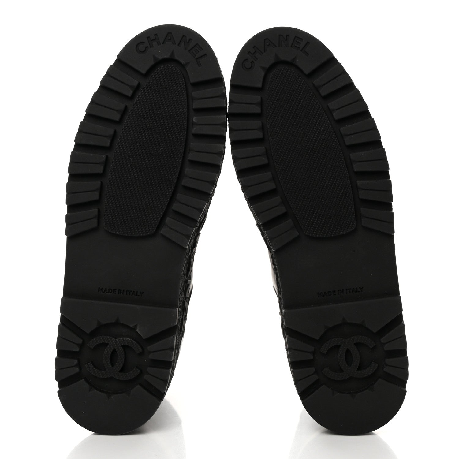 Chanel Calfskin Cap Toe CC Ankle Boots 37.5 Black 5 of 9