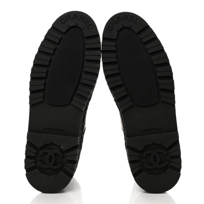 Chanel Calfskin Cap Toe CC Ankle Boots 37.5 Black 5 of 9