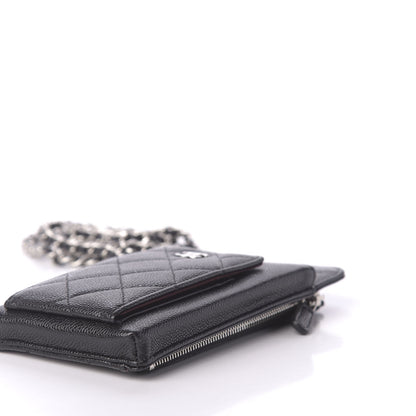 Chanel Caviar Quilted Zip Phone Case Black 8 of 12