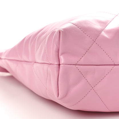 Chanel Shiny Calfskin Quilted Small Chanel 22 Pink 9 of 10