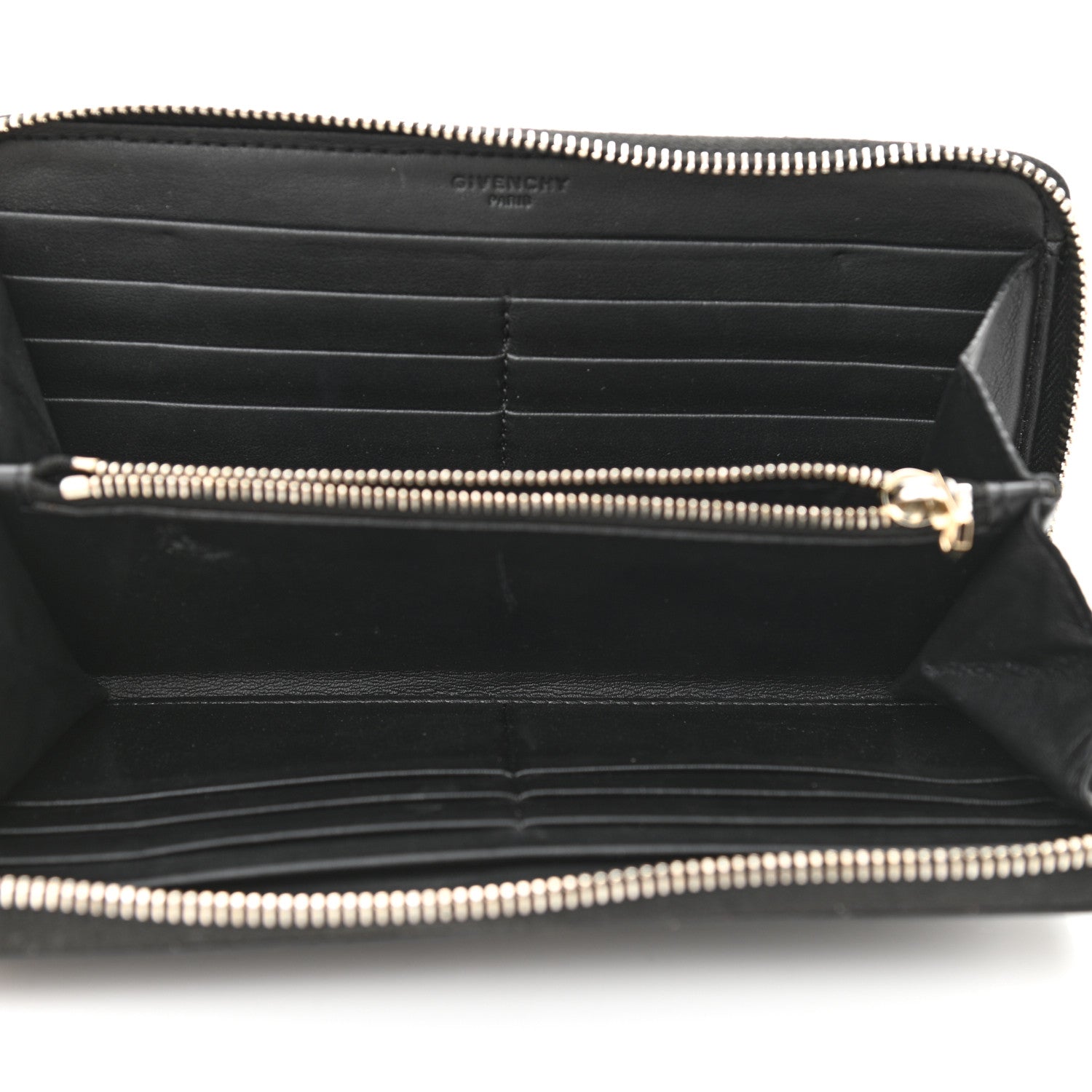 Givenchy Textured Coated Canvas Rottweiler Print Zip Around Wallet Black 5 of 6