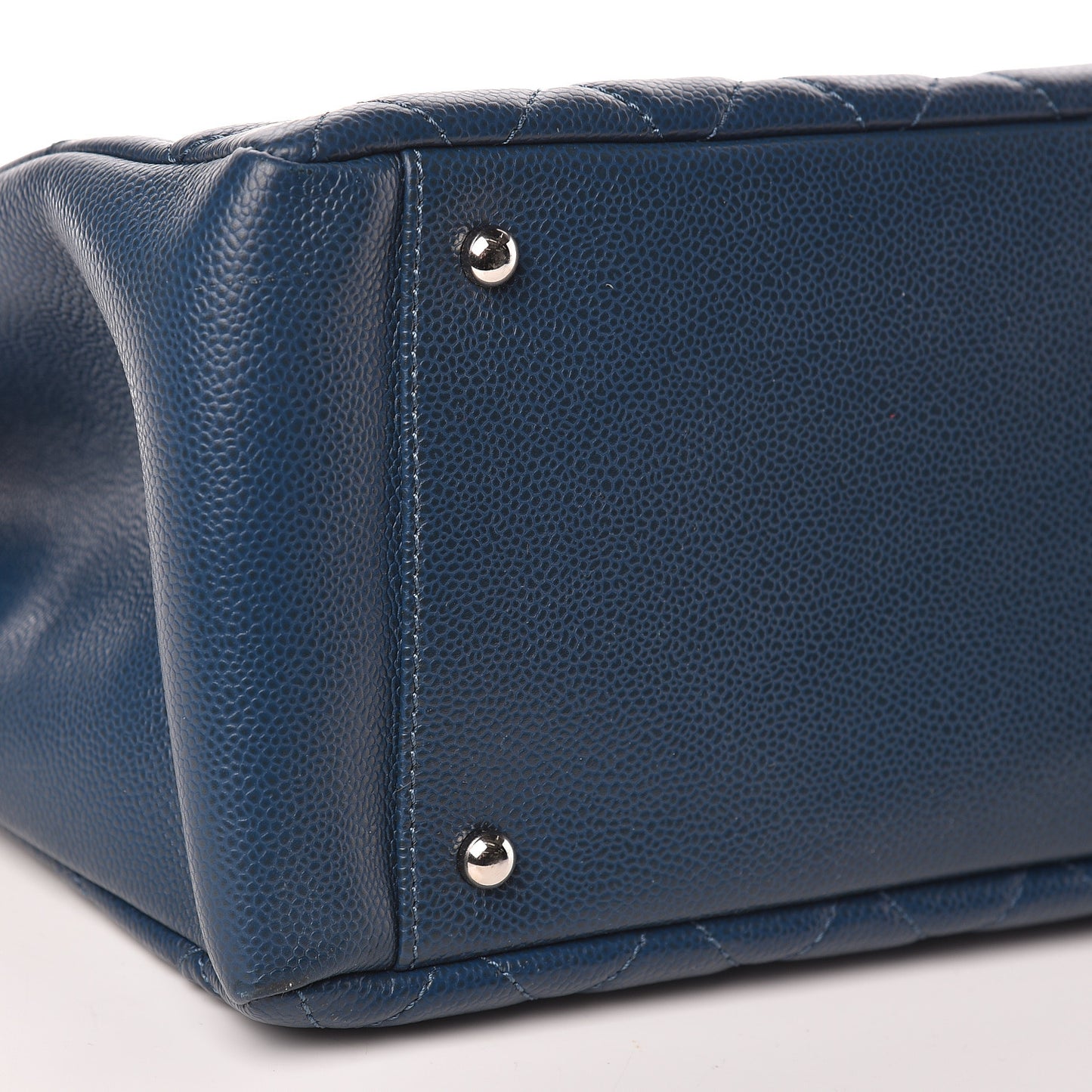 Caviar Quilted XL Grand Shopping Tote GST Navy Blue