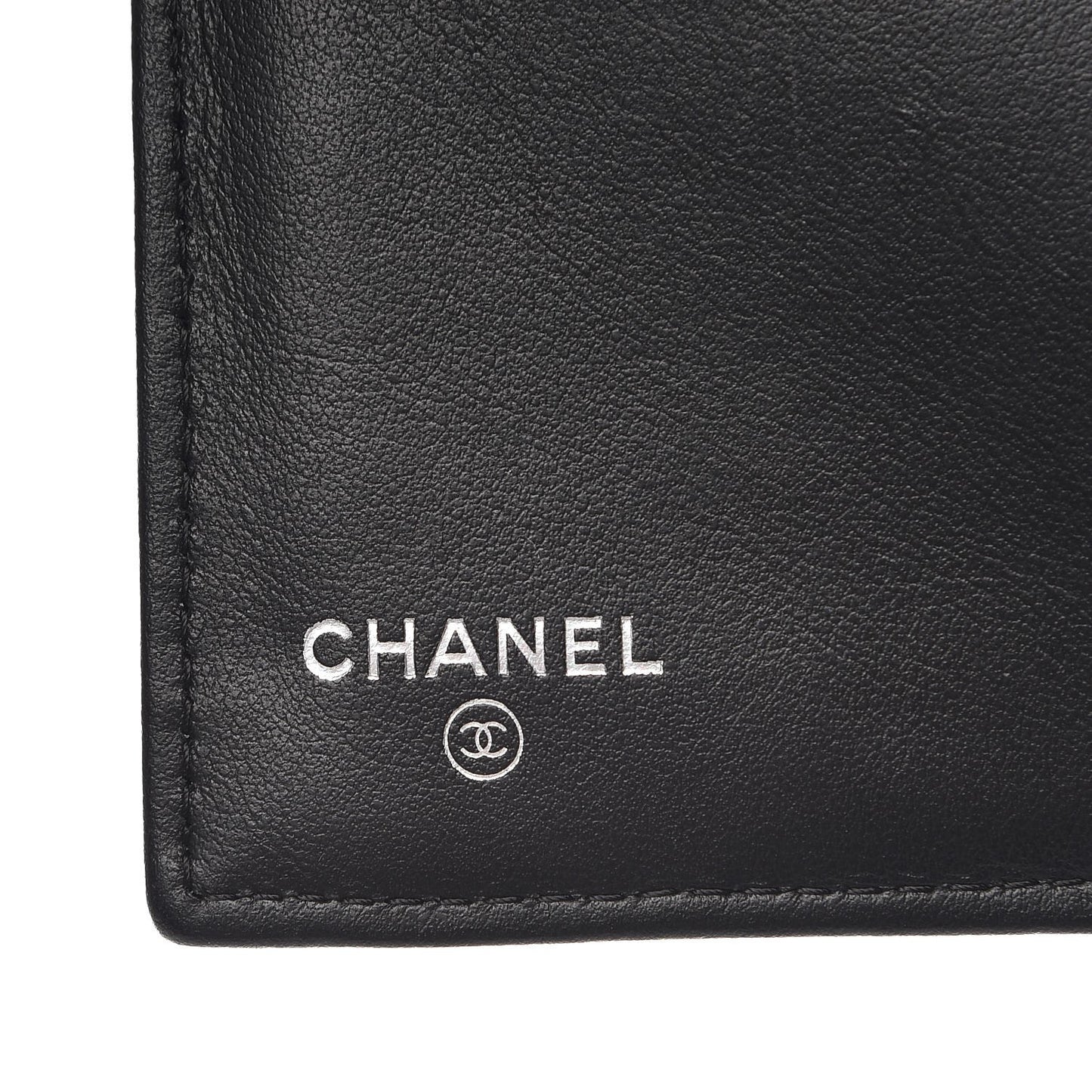 Calfskin Chevron Quilted Medium Boy Flap Wallet Black