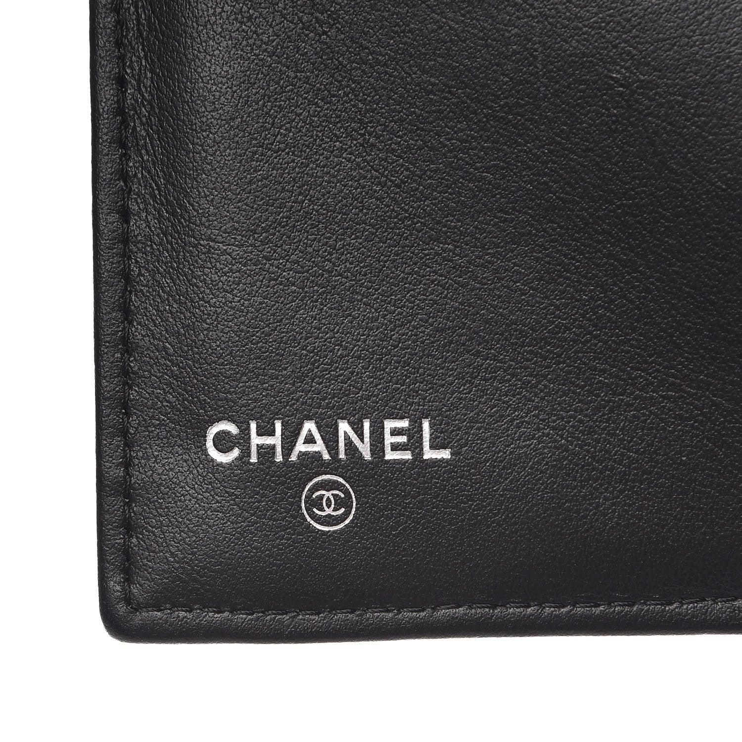 Chanel Calfskin Chevron Quilted Medium Boy Flap Wallet Black 6 of 9