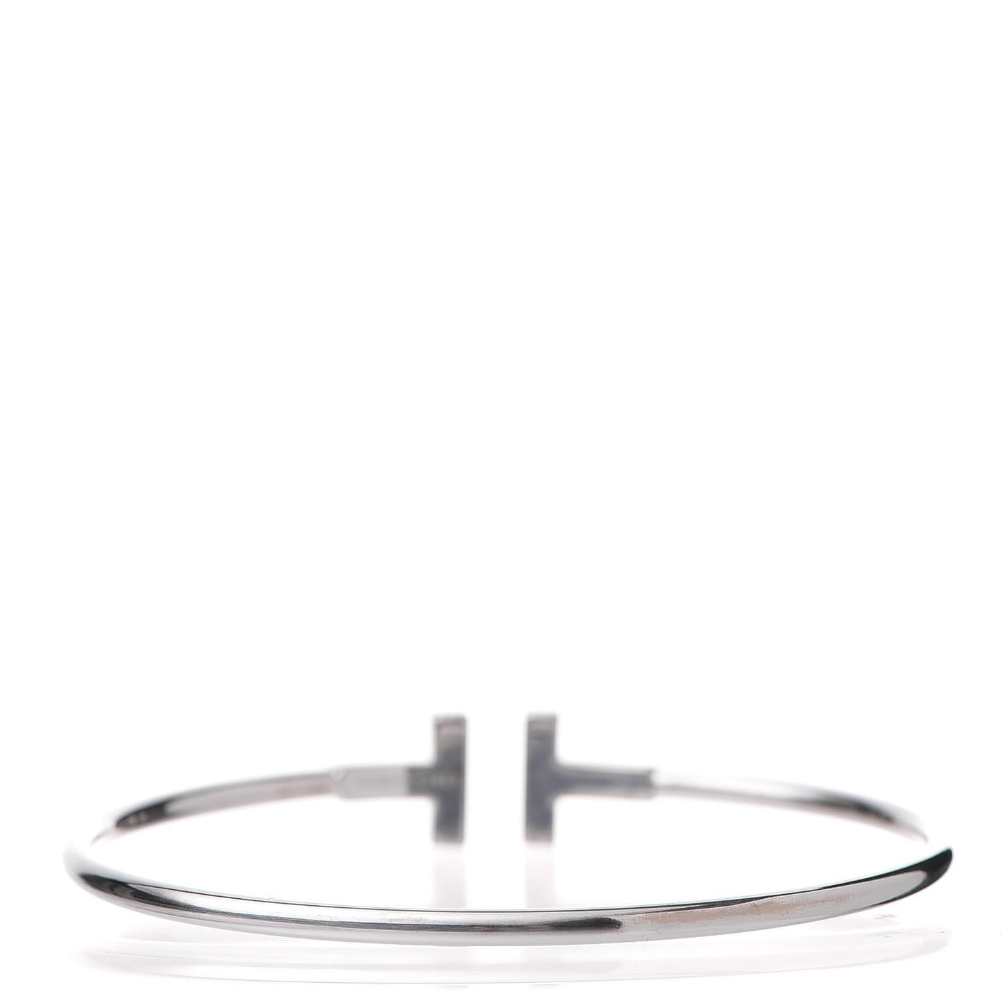 18K White Gold Diamond T Wire Bracelet