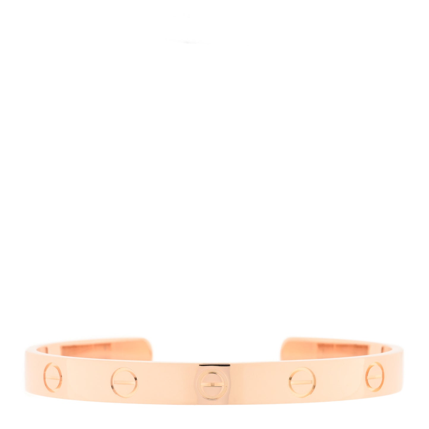 18K Pink Gold LOVE Cuff Bracelet 16
