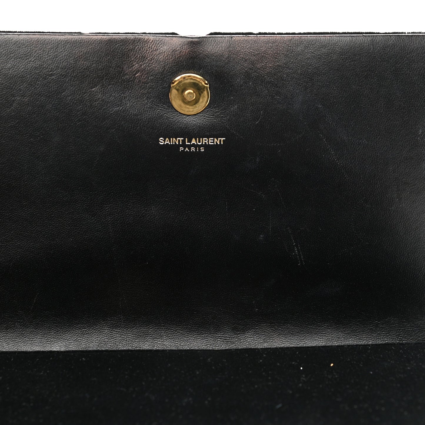 Velvet Medium Monogram Kate Tassel Shoulder Bag Black