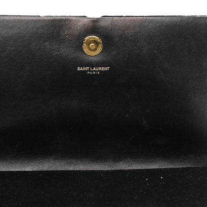 Saint Laurent Velvet Medium Monogram Kate Tassel Shoulder Bag Black 14 of 15