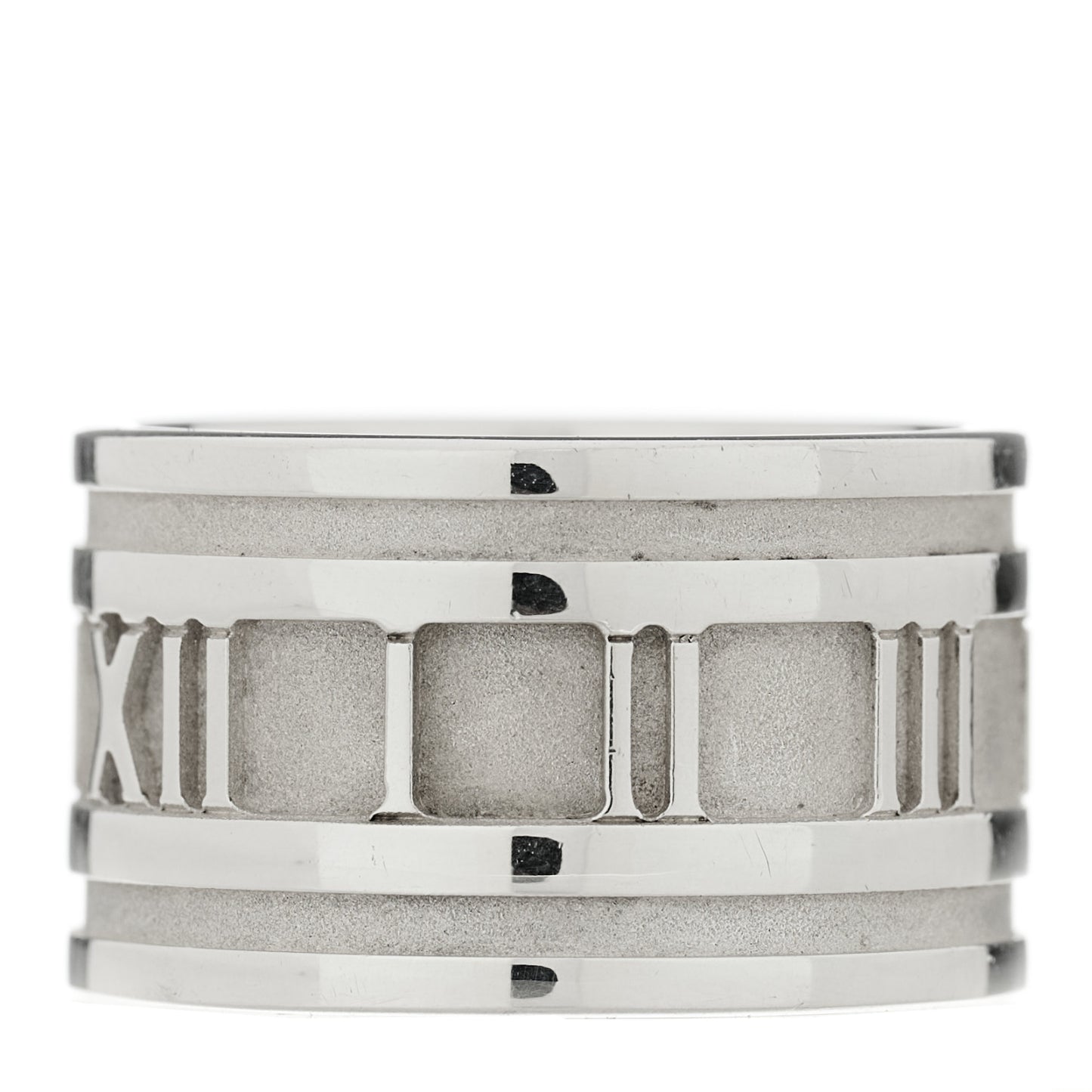 Sterling Silver 12mm Atlas Band Ring 52 6