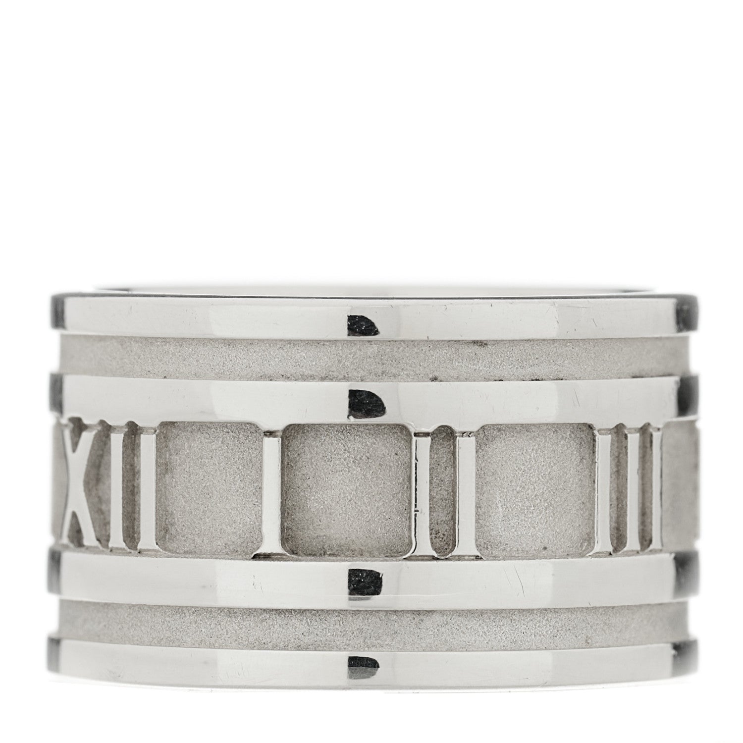 Tiffany Sterling Silver 12mm Atlas Band Ring 52 6 3 of 4