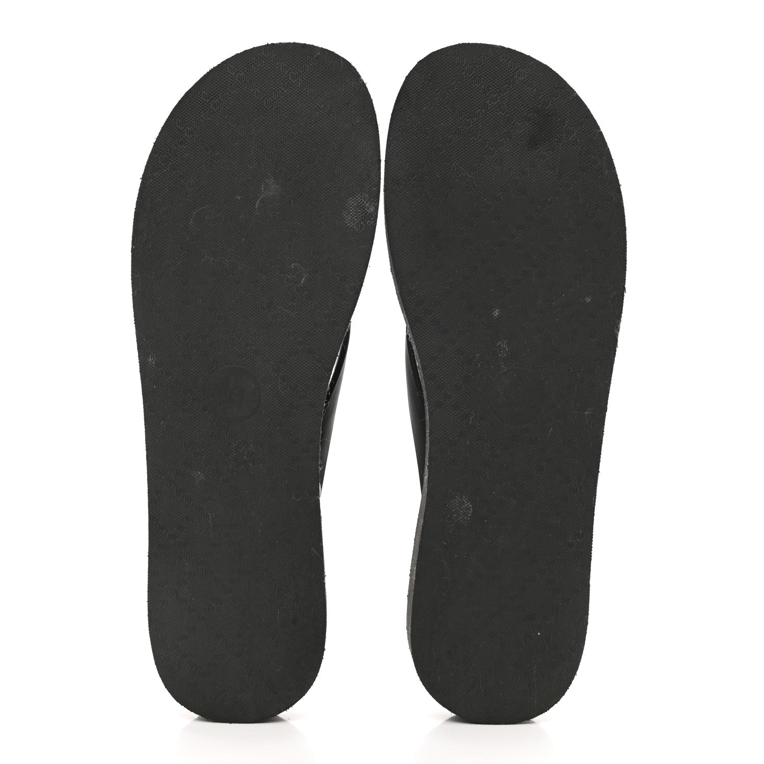 Gucci Rubber Chevron Womens GG Thong Sandals 41 Black 5 of 8