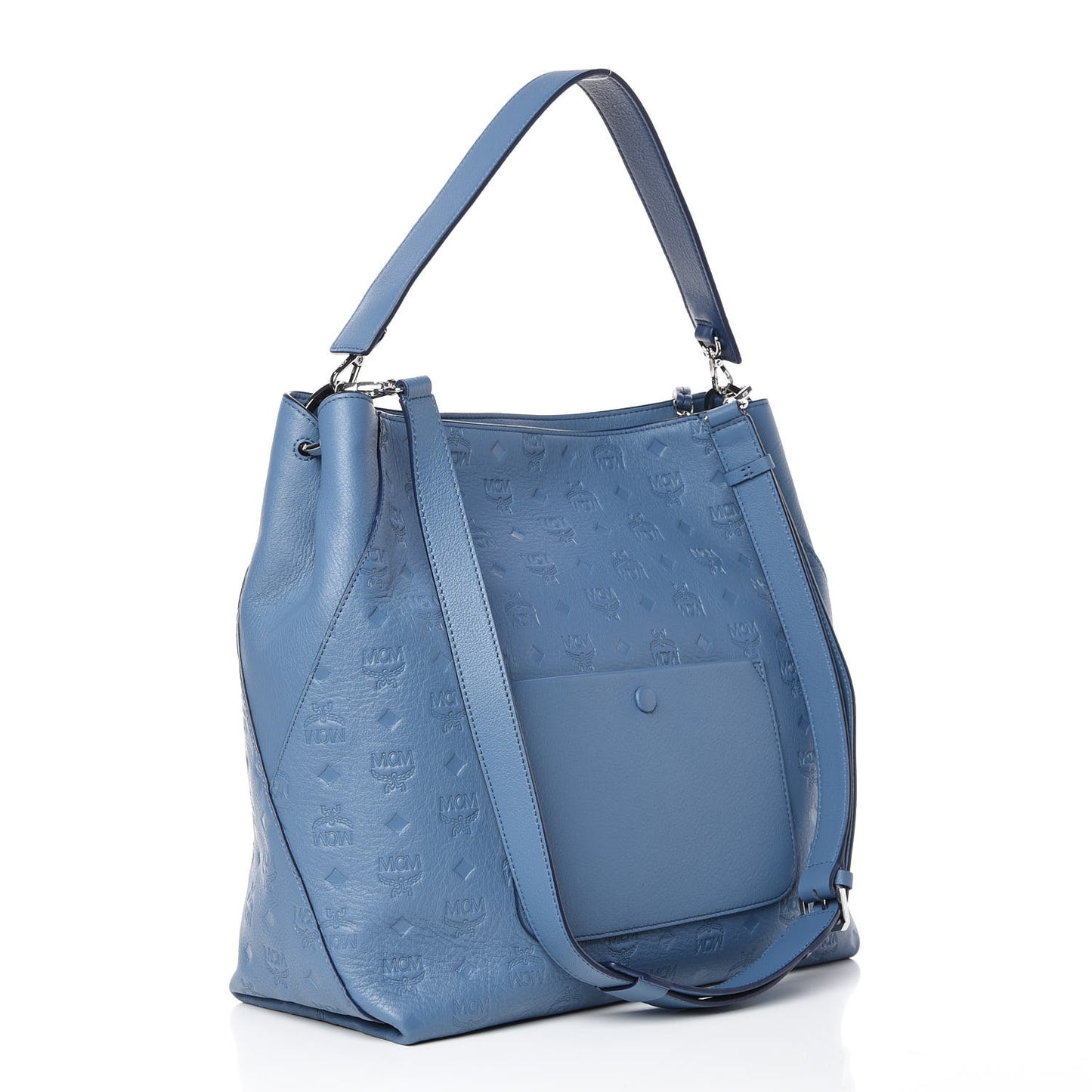 Calfskin Ottomar Monogram Large Klara Hobo Luft Blue