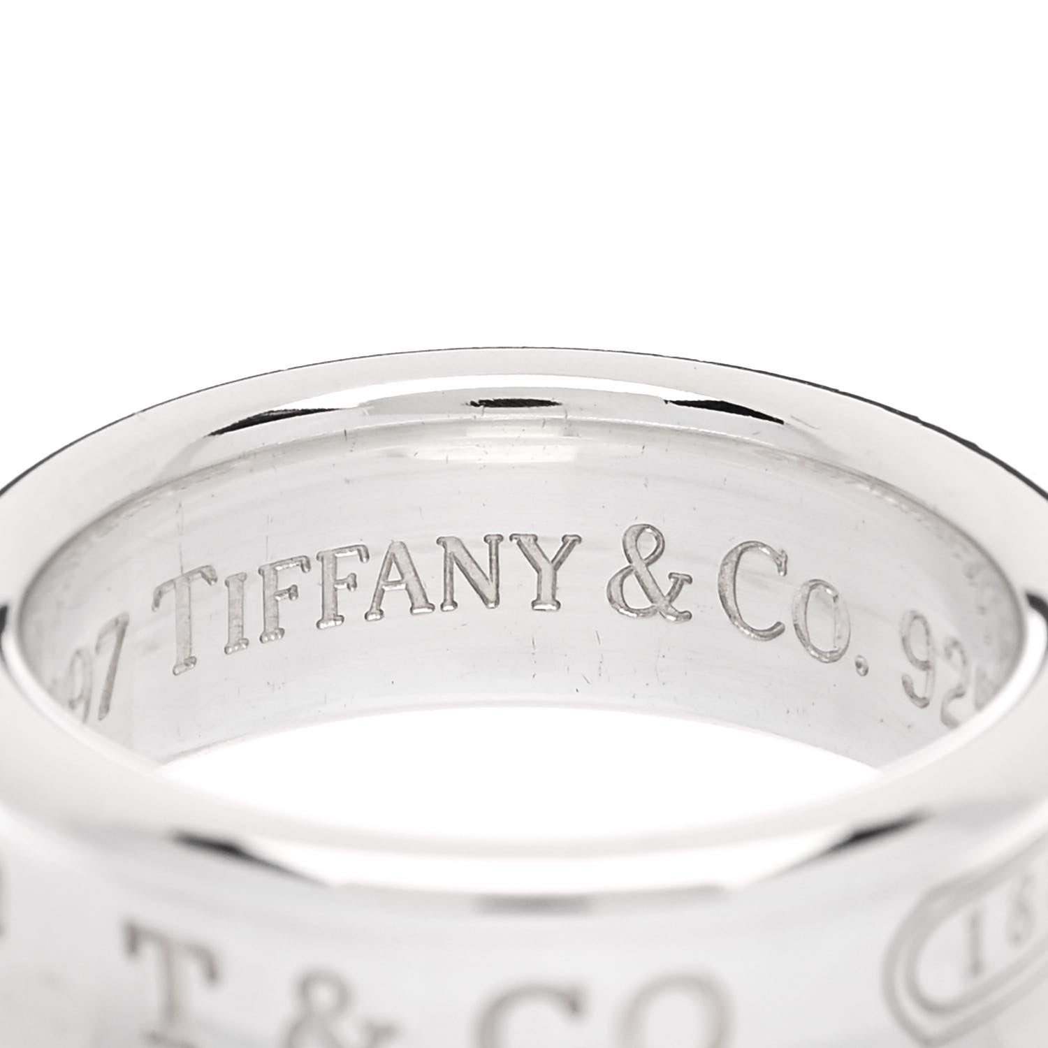 Tiffany Sterling Silver 1837 Band Ring 51 5.75 5 of 6