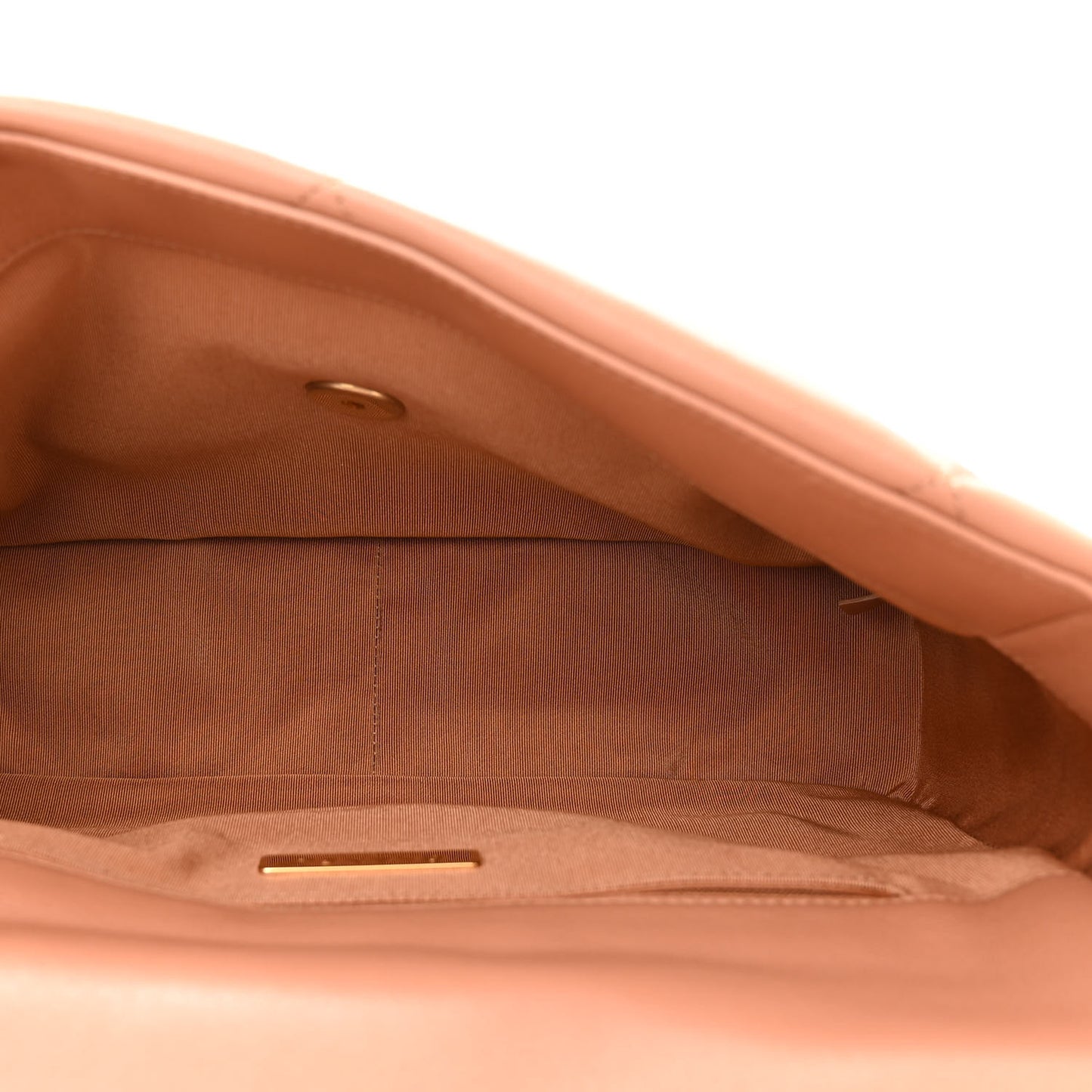 Lambskin Quilted Large Chanel 19 Flap Brown