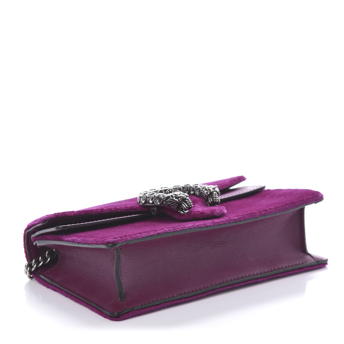 Velvet Super Mini Dionysus Shoulder Bag Fuchsia Violet Cyclamen