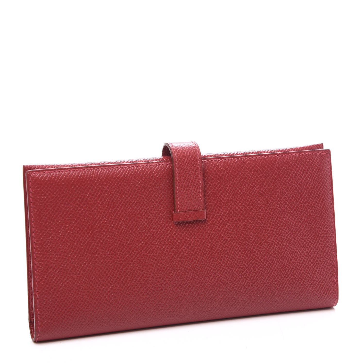 Hermes Courchevel Bearn Gusset Wallet Rouge Vif 2 of 8
