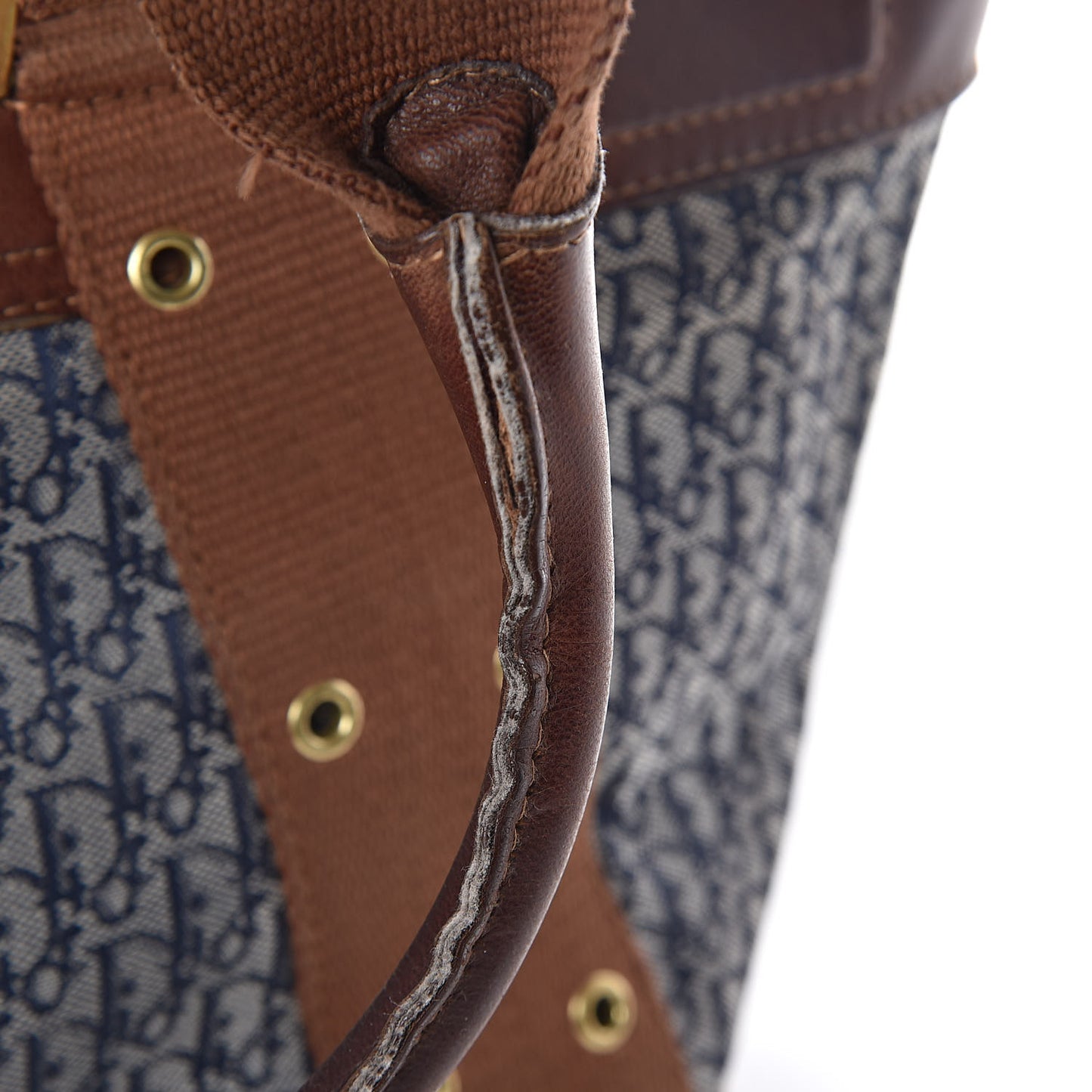 Monogram Tote Blue Brown