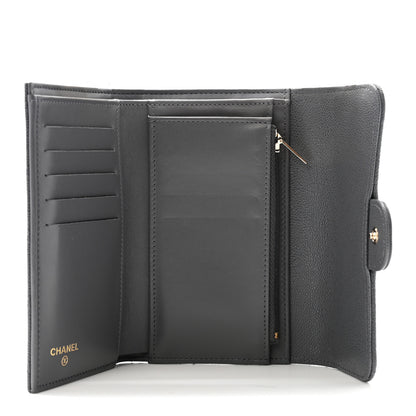 Chanel Caviar Quilted Medium Flap Wallet Grey 5 of 8