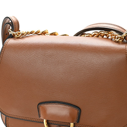 Miu Miu Goatskin Madras Dahlia Satchel Brandy 10 of 10