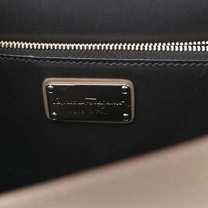 Salvatore Ferragamo Calfskin Studded Vara Bow Bag Taupe 6 of 10
