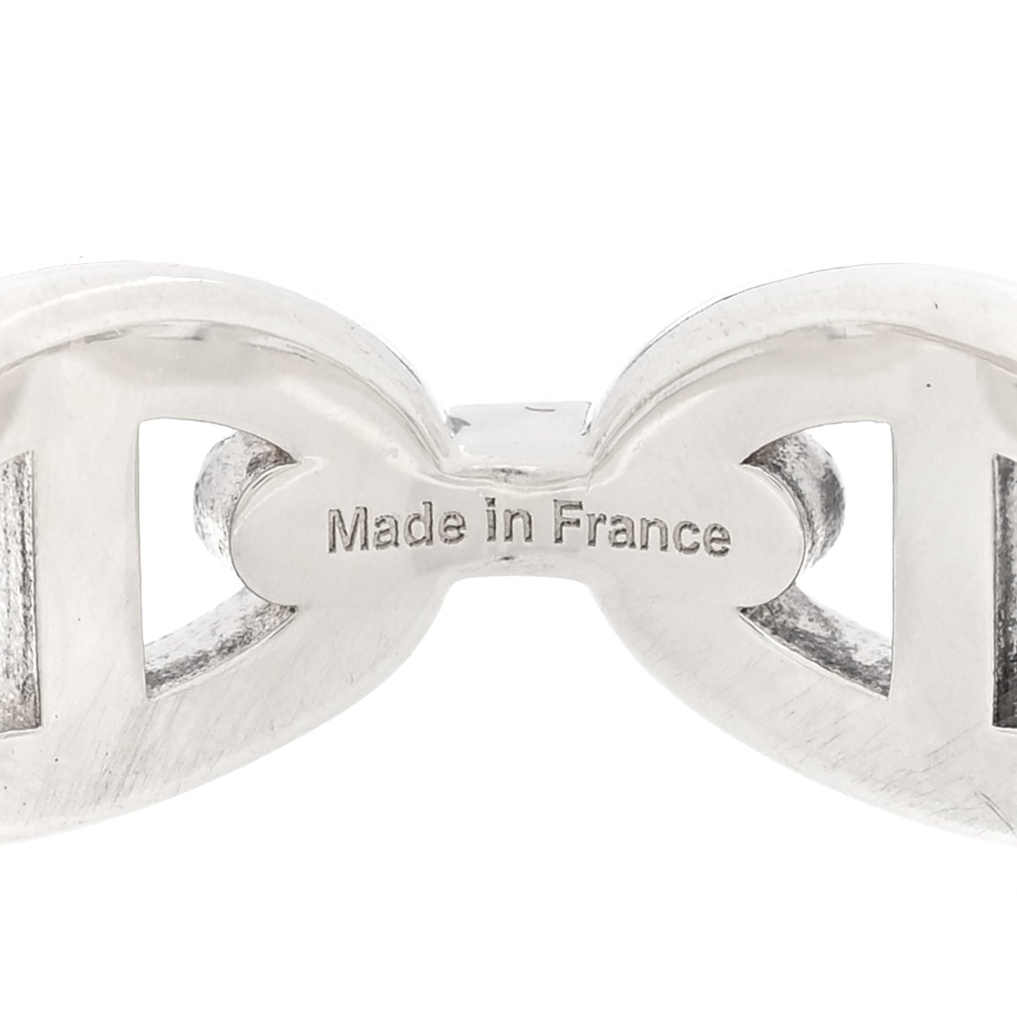 Sterling Silver PM Chaine d'Ancre Enchainee Band Ring 54 6.75