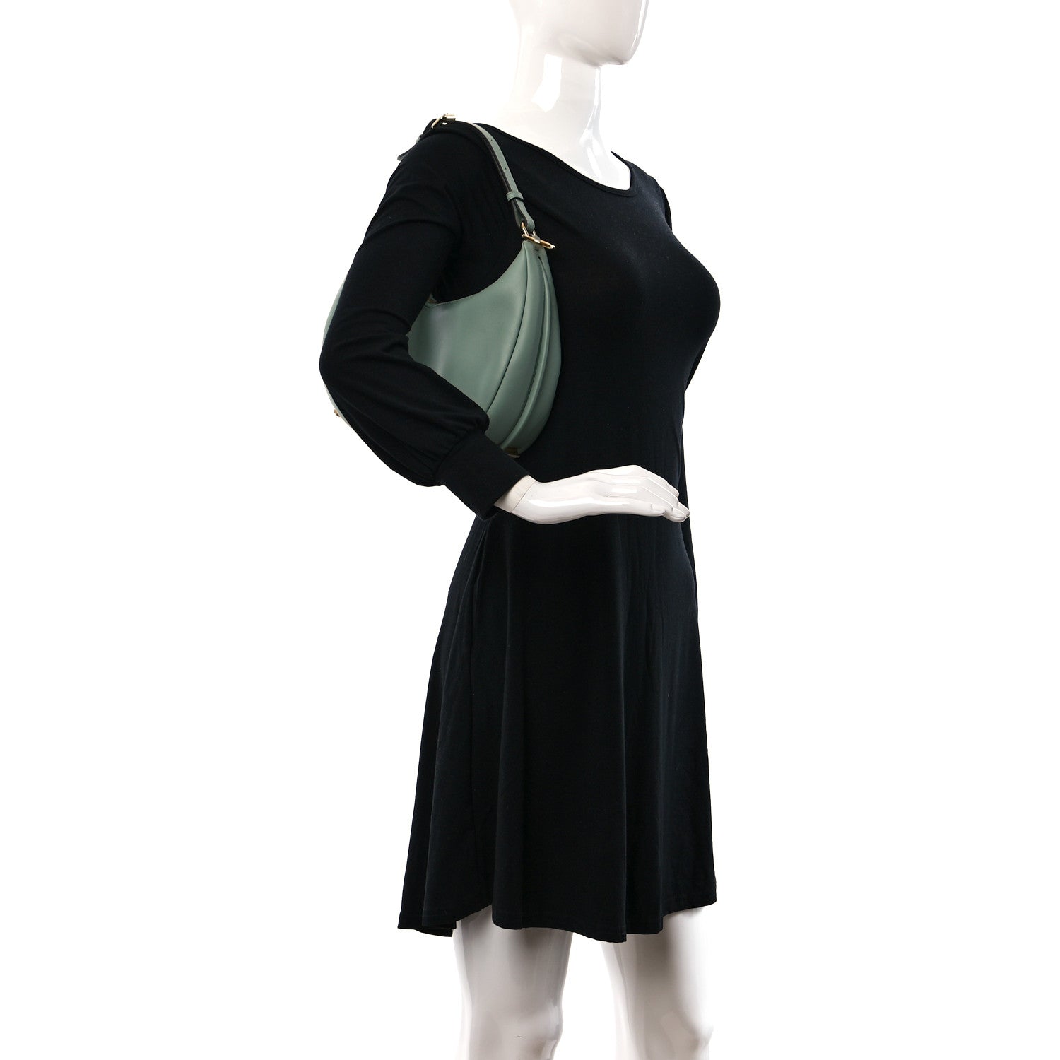 Fendi Vitello Grace Matte Small Fendigraphy Hobo Bag Menta 2 of 10