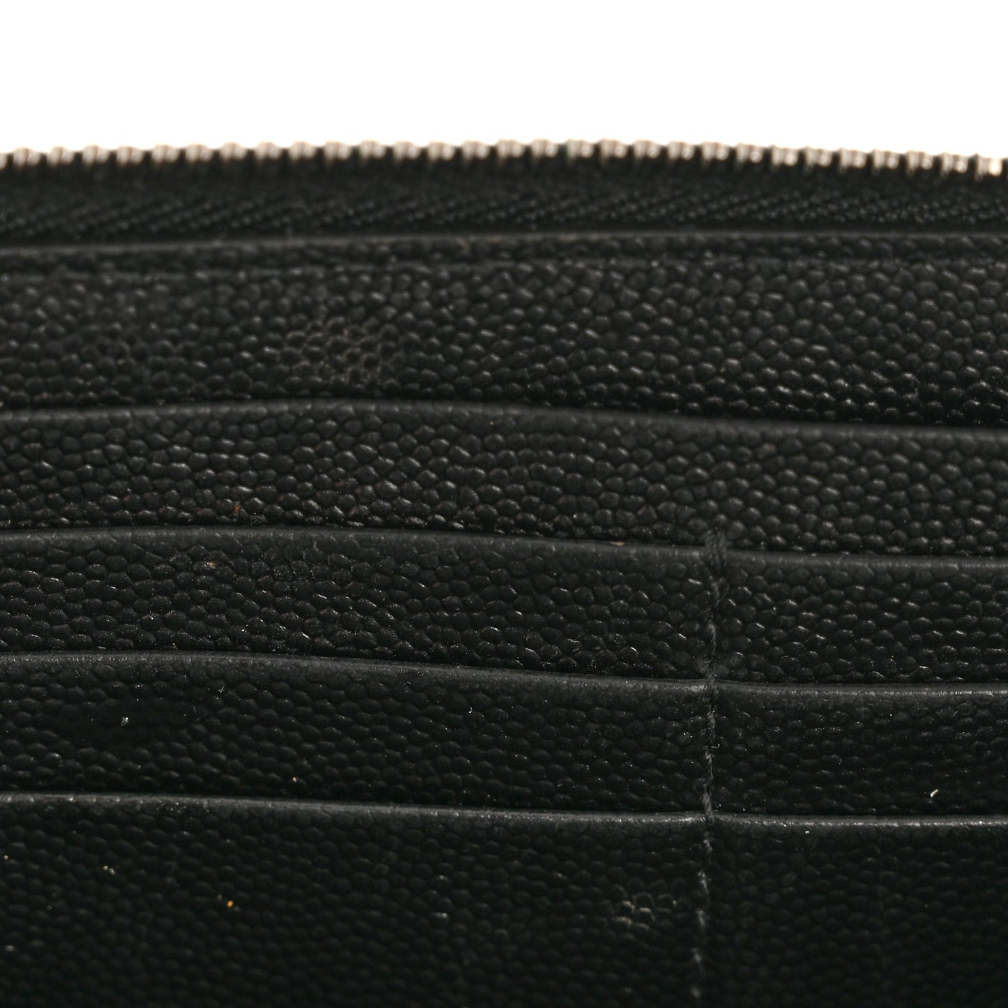 Grain De Poudre Matelasse Chevron Monogram Zip Around Wallet Black