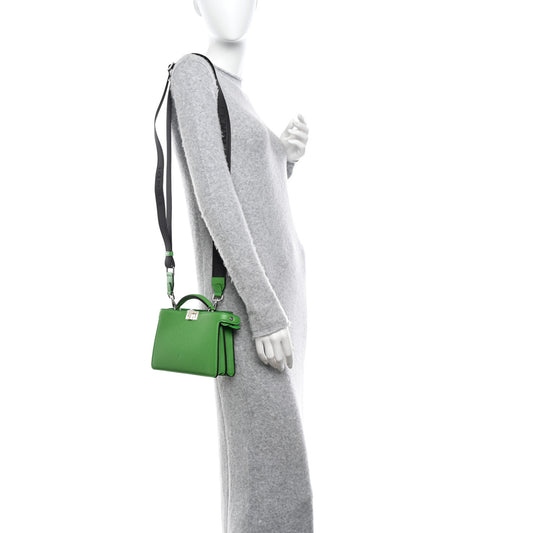 Cuoio Romano Vitello Cover Bi-Color Peekaboo I See U X Cross Satchel Tomatillo