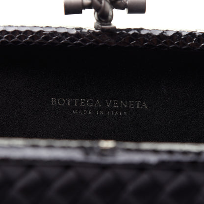 Bottega Veneta Satin Intreccio Impero Ayers Knot Clutch Black 6 of 8