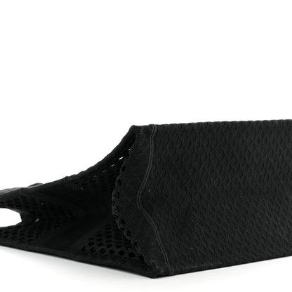 Christian Dior Mesh Embroidered Book Tote Black 14 of 15