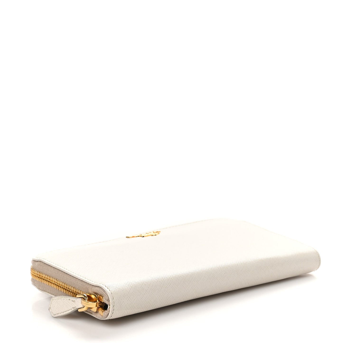 Saffiano Metal Zip Around Wallet Cera