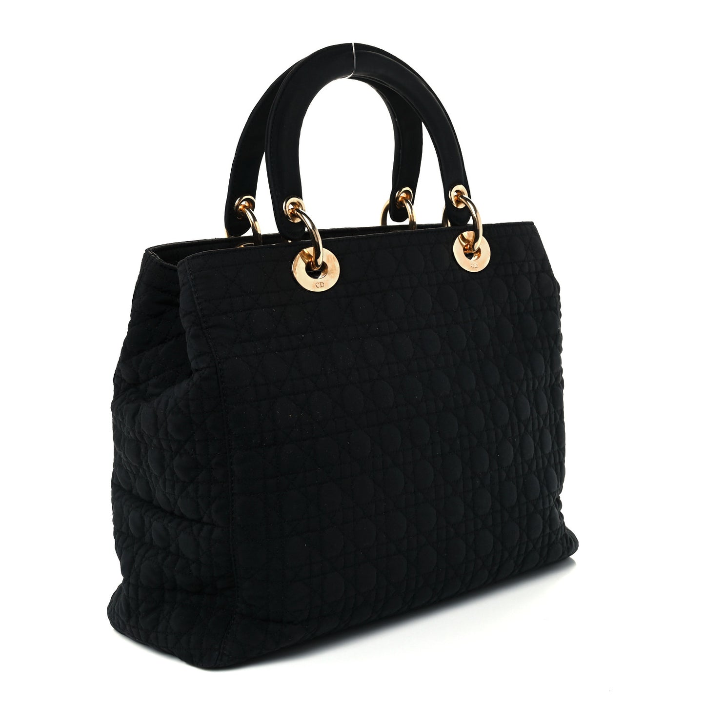 Nylon Cannage Large Lady Dior Black