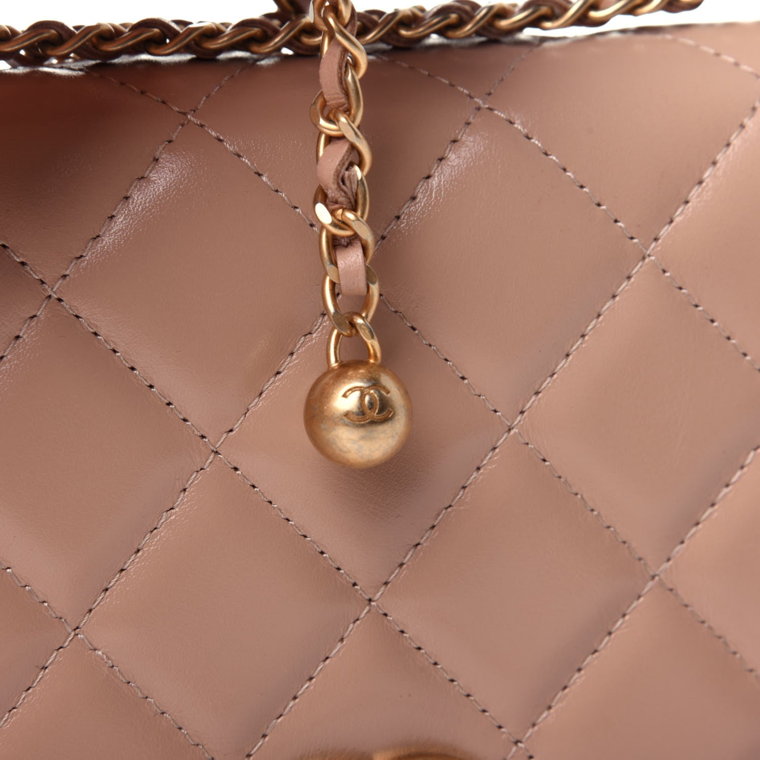 Chanel Calfskin Quilted Perfect Fit Wallet On Chain WOC Beige 14 of 15