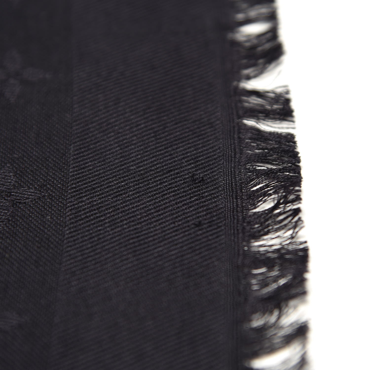 Louis Vuitton Wool Silk Monogram Shawl Black 15 of 17
