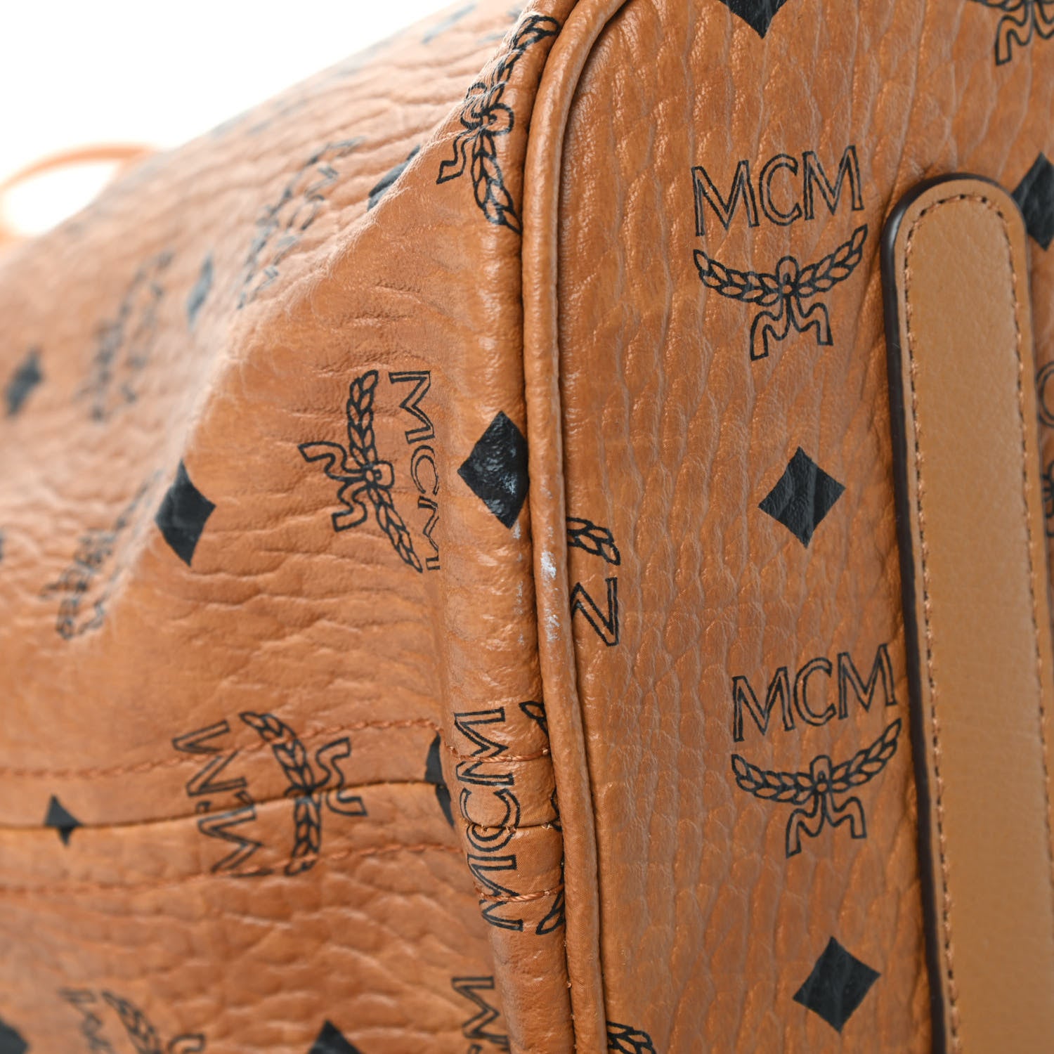 MCM Visetos Large Liz Reversible Shopper Tote Cognac 13 of 17