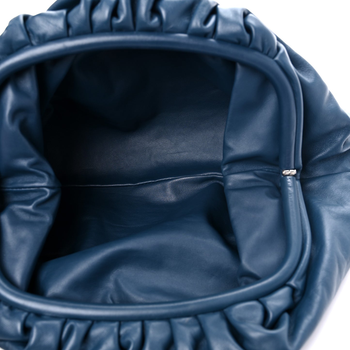 Smooth Butter Calf The Pouch Oversized Clutch Deep Blue