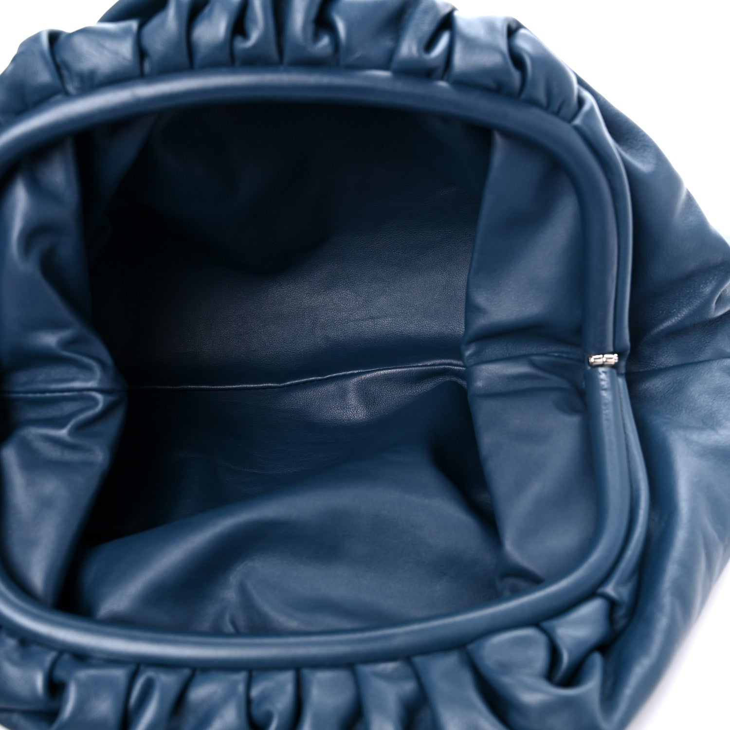 Bottega Veneta Smooth Butter Calf The Pouch Oversized Clutch Deep Blue 5 of 7