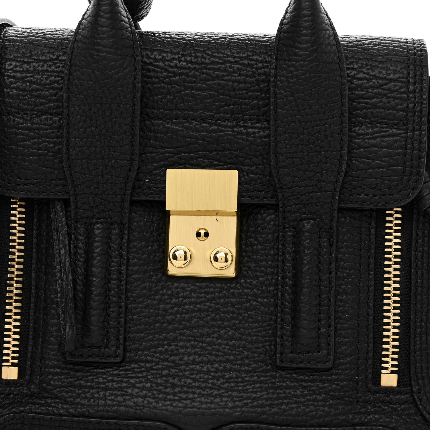 3.1 Phillip Lim Textured Calfskin Mini Pashli Satchel Black 7 of 9
