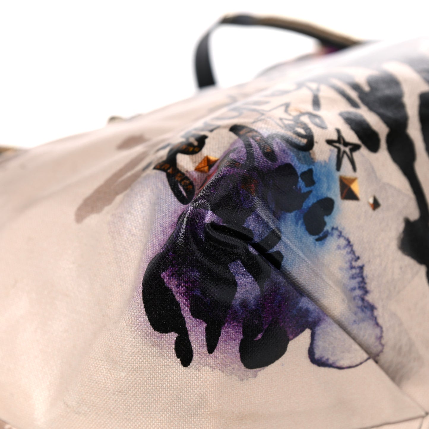 Glazed Canvas Zodiac Tote Black