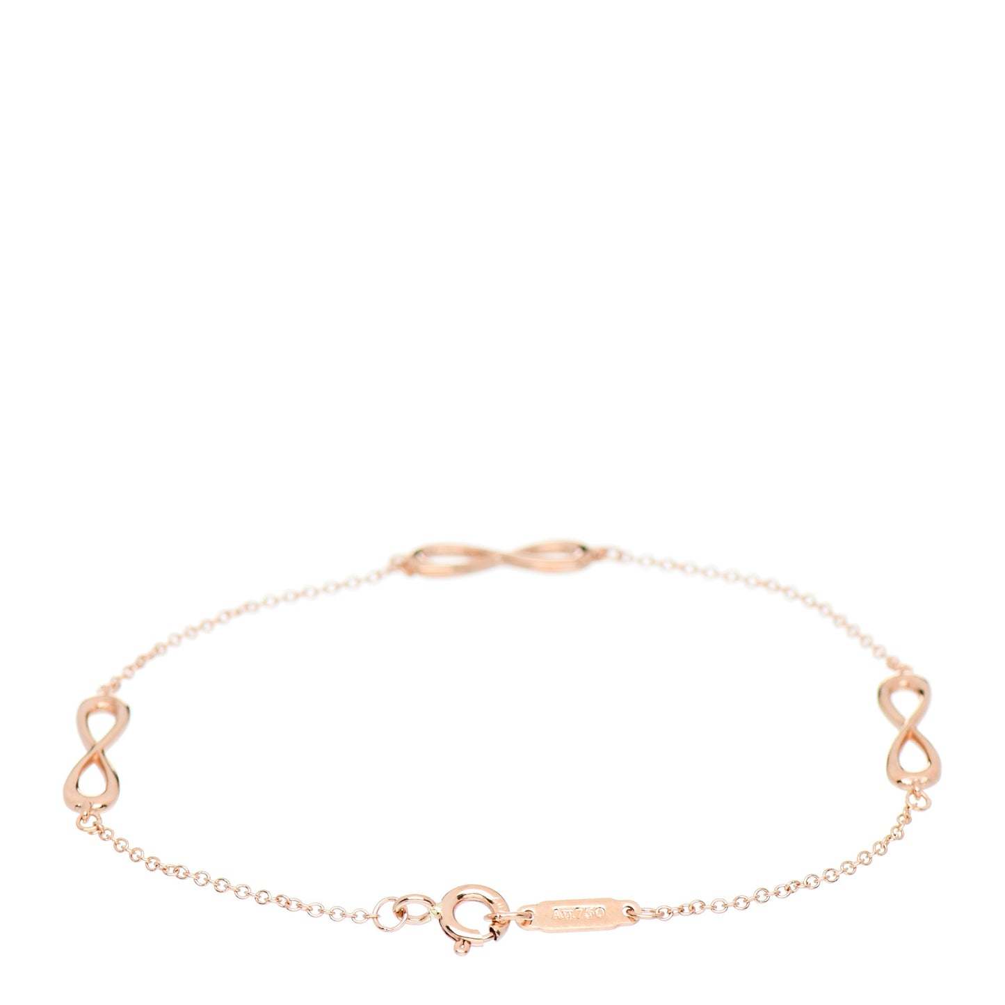 18K Rose Gold Infinity Endless Bracelet