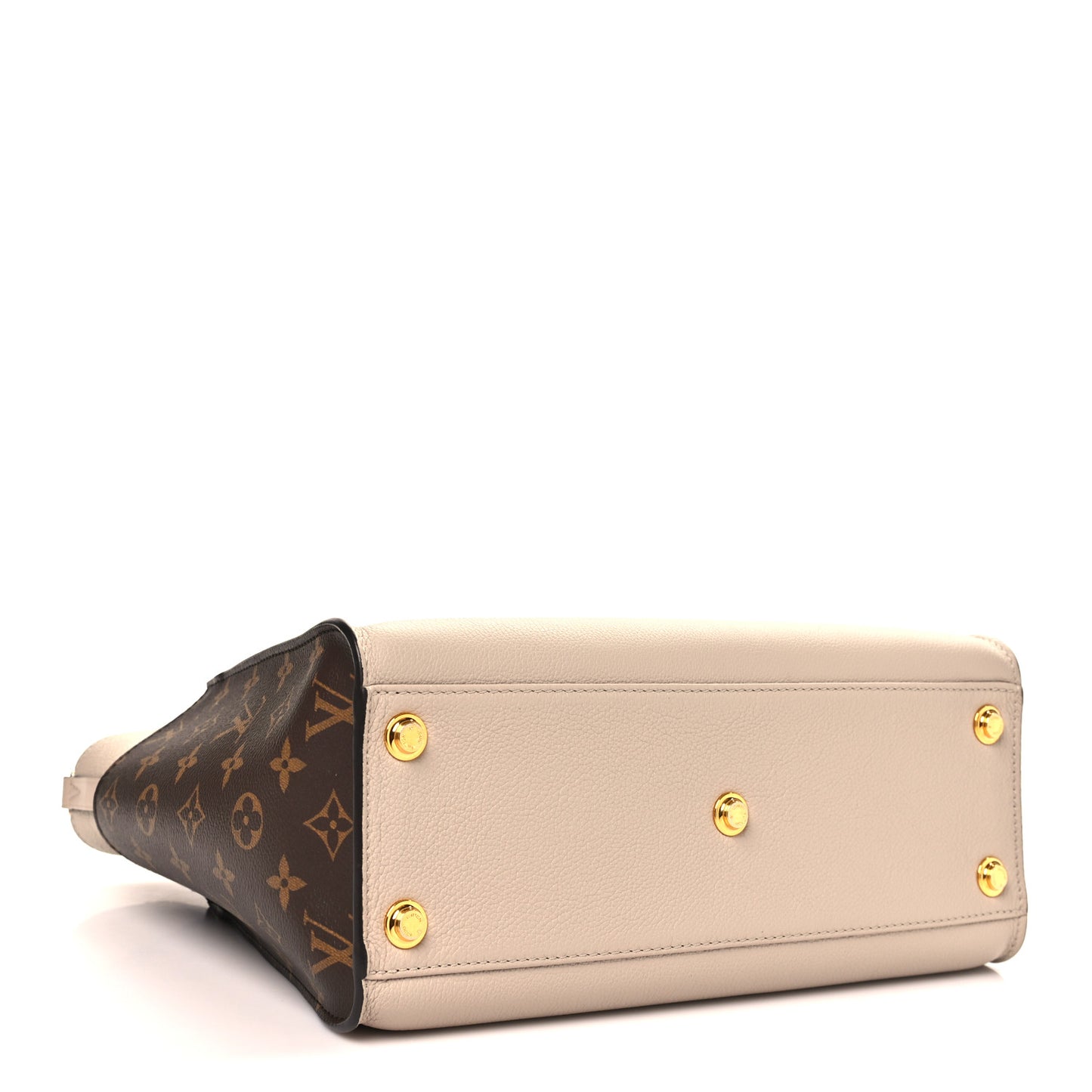 Calfskin Monogram On My Side MM Greige