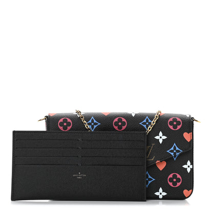 Louis Vuitton Game On Felicie Chain Wallet Black 1 of 13