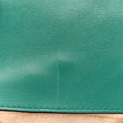 Gucci Calfskin Matelasse Super Mini GG Marmont Shoulder Bag Emerald Green 11 of 12