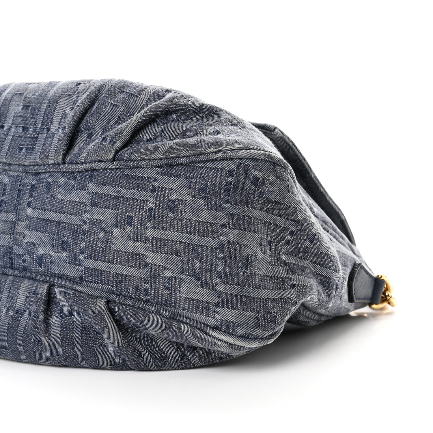 Fendi Denim Zucca Mia Shoulder Flap Blue 9 of 9