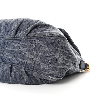 Fendi Denim Zucca Mia Shoulder Flap Blue 9 of 9