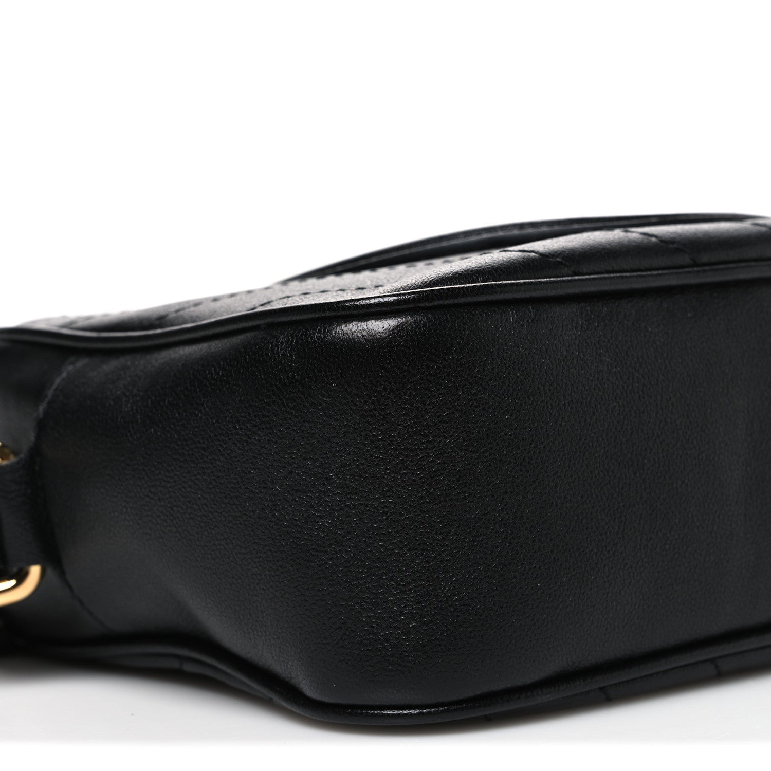 Gucci Sakai Be Green Calfskin Diagonal Stitched Small Blondie Shoulder Bag Black 9 of 10