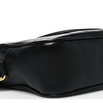 Gucci Sakai Be Green Calfskin Diagonal Stitched Small Blondie Shoulder Bag Black 9 of 10