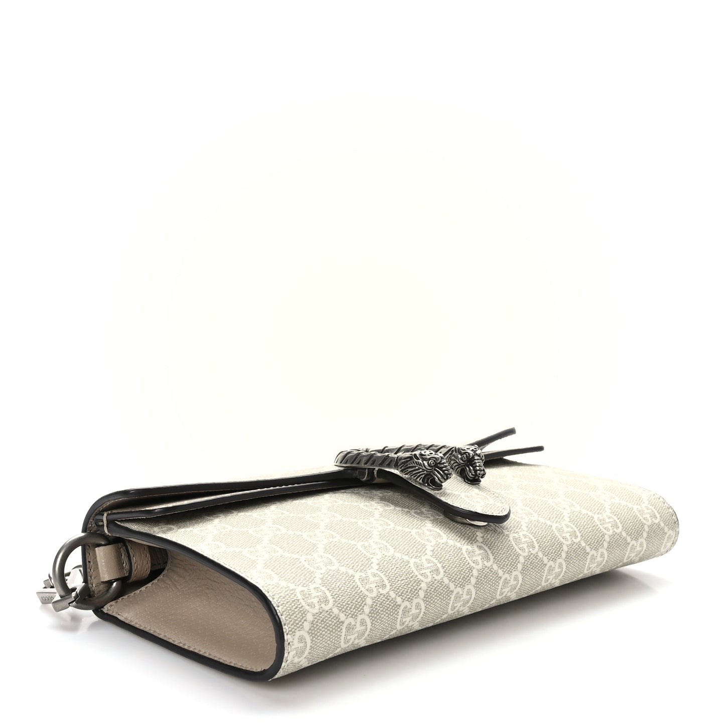 GG Supreme Monogram Textured Dollar Calfskin Dionysus Small Shoulder Bag Beige Mystic White Oatmeal