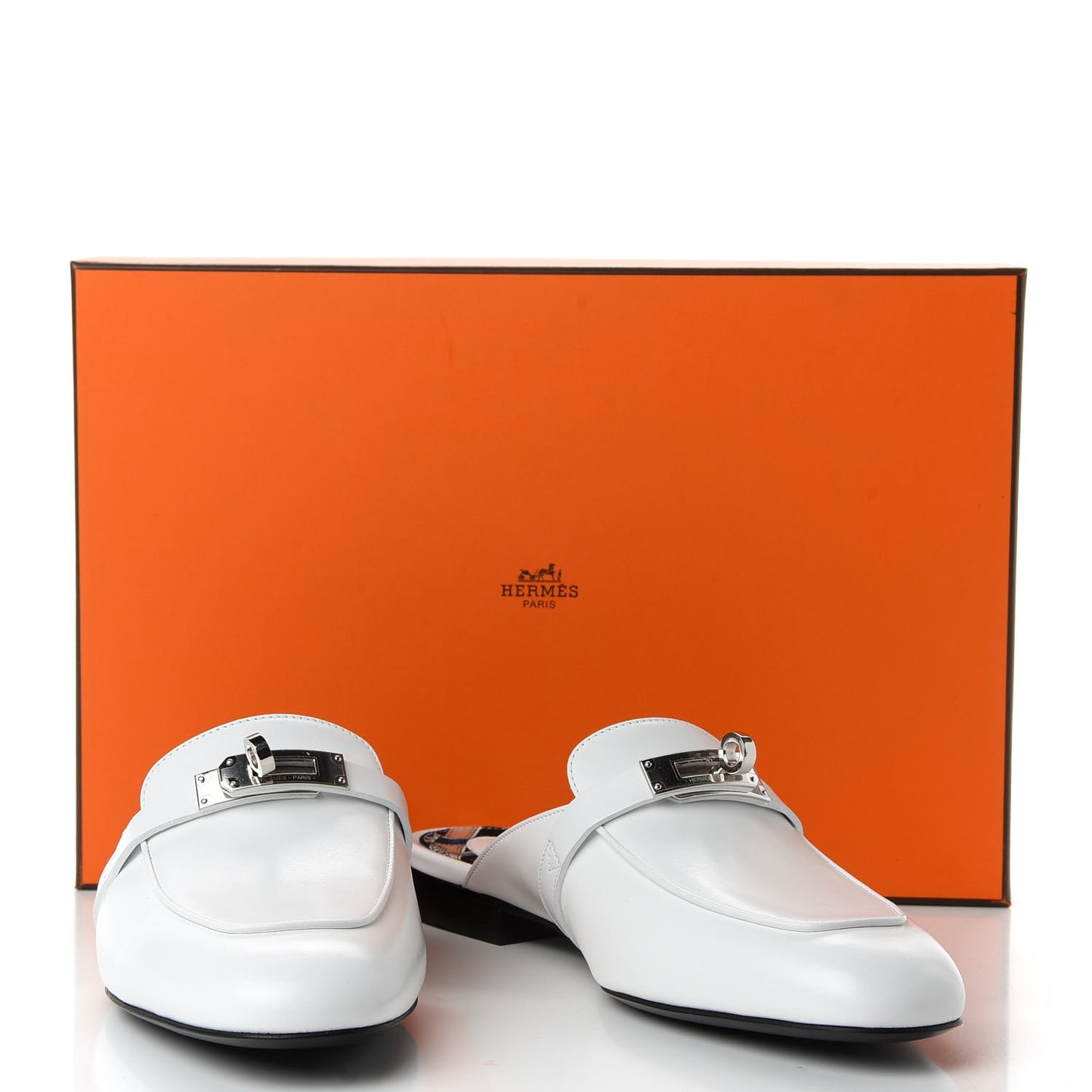 Calfskin Oz Mules 37 White