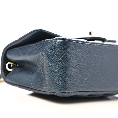 Chanel Iridescent Caviar Quilted Mini Rectangular Flap Blue 9 of 11